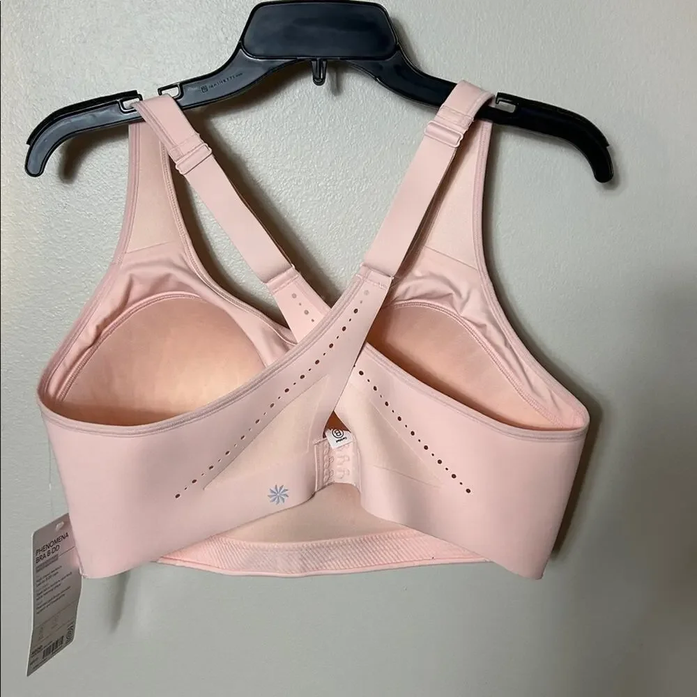 Athleta pink Phenomena B-DD crossback sports bra NWT, 40DD